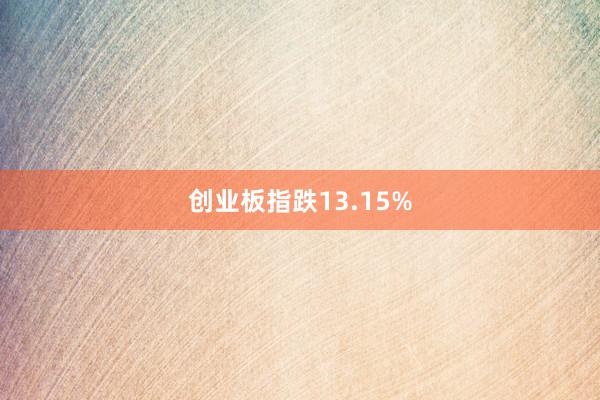 创业板指跌13.15%